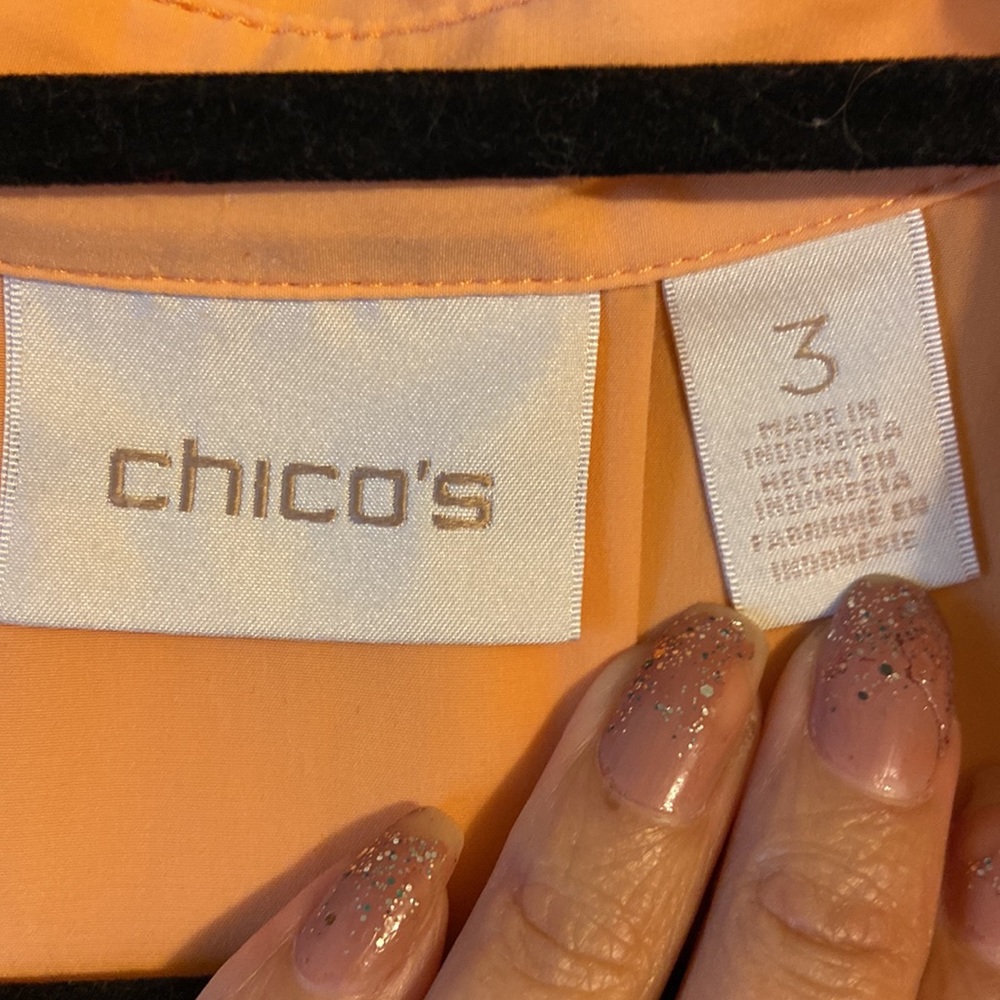Chico’s Light Orange Long Tunic. Size 3 (16) - Picture 7 of 9